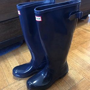 Hunter Rain Boots - Glossy Navy